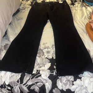 Old Navy size14 higher high rise flare black jeans.